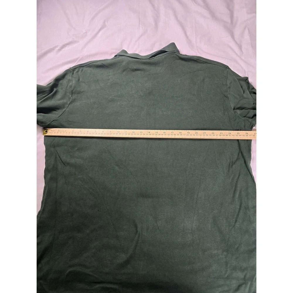Ralph Lauren Polo Shirt Mens 2XL XXL Green Long Sleeve Red Pony‎ Embroidered